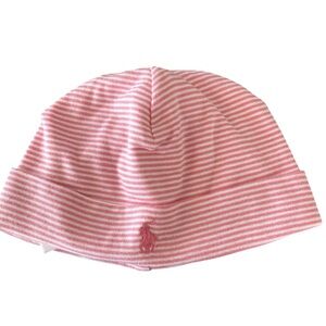 Ralph Lauren Baby Girl Paisley Pink Cotton Hat One Size